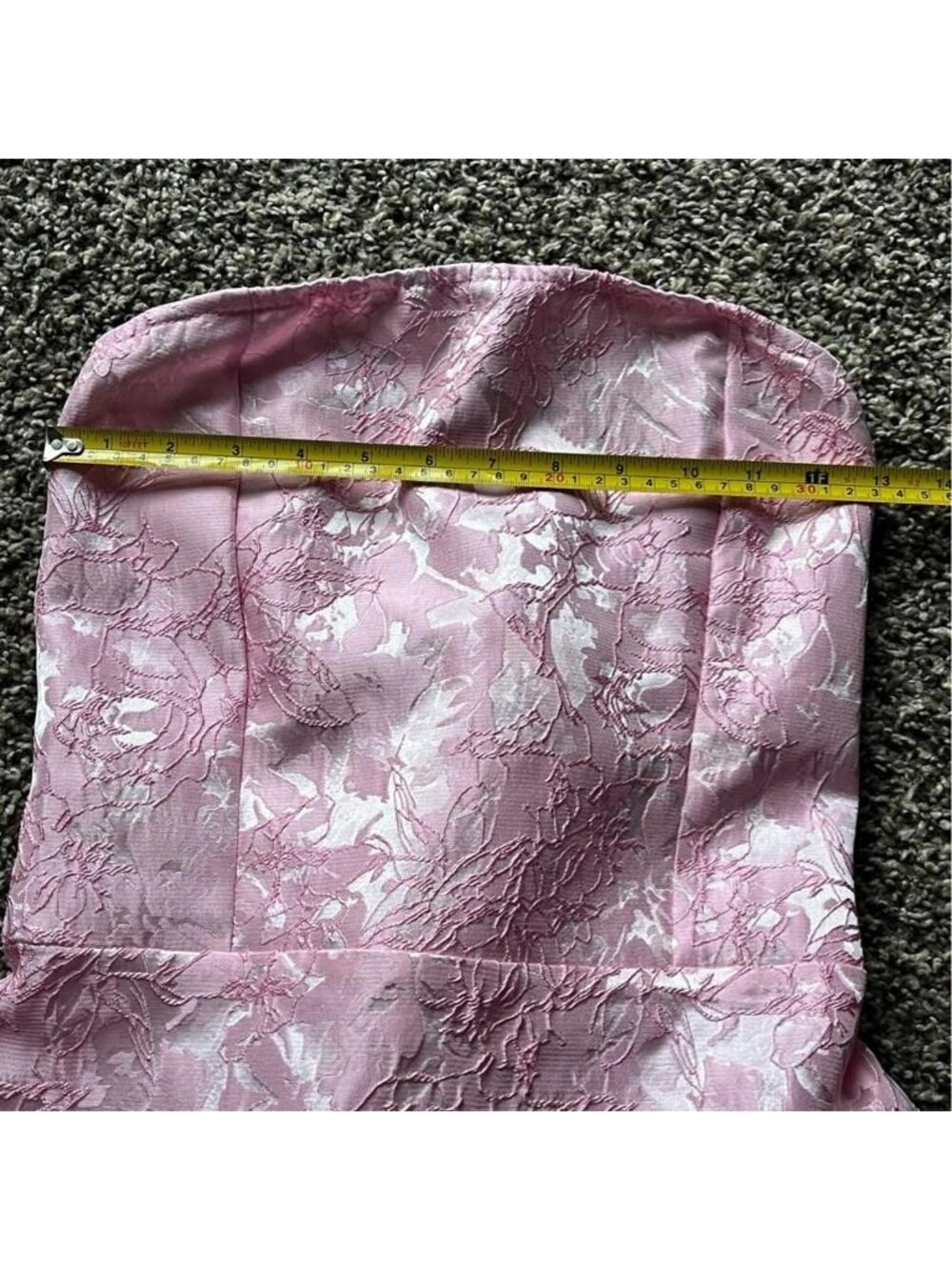 Pink Corset Small Mini Dress Large Bow & Tie Back Babydoll Feminine Dainty - Picture 6 of 7